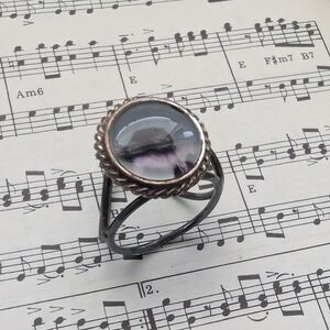 Vintage Silver and Purple Scarf Clip